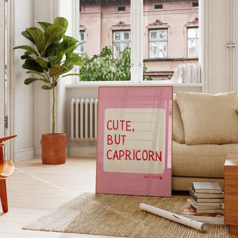 Cute But Capricorn 20x30 inches Satin Poster.